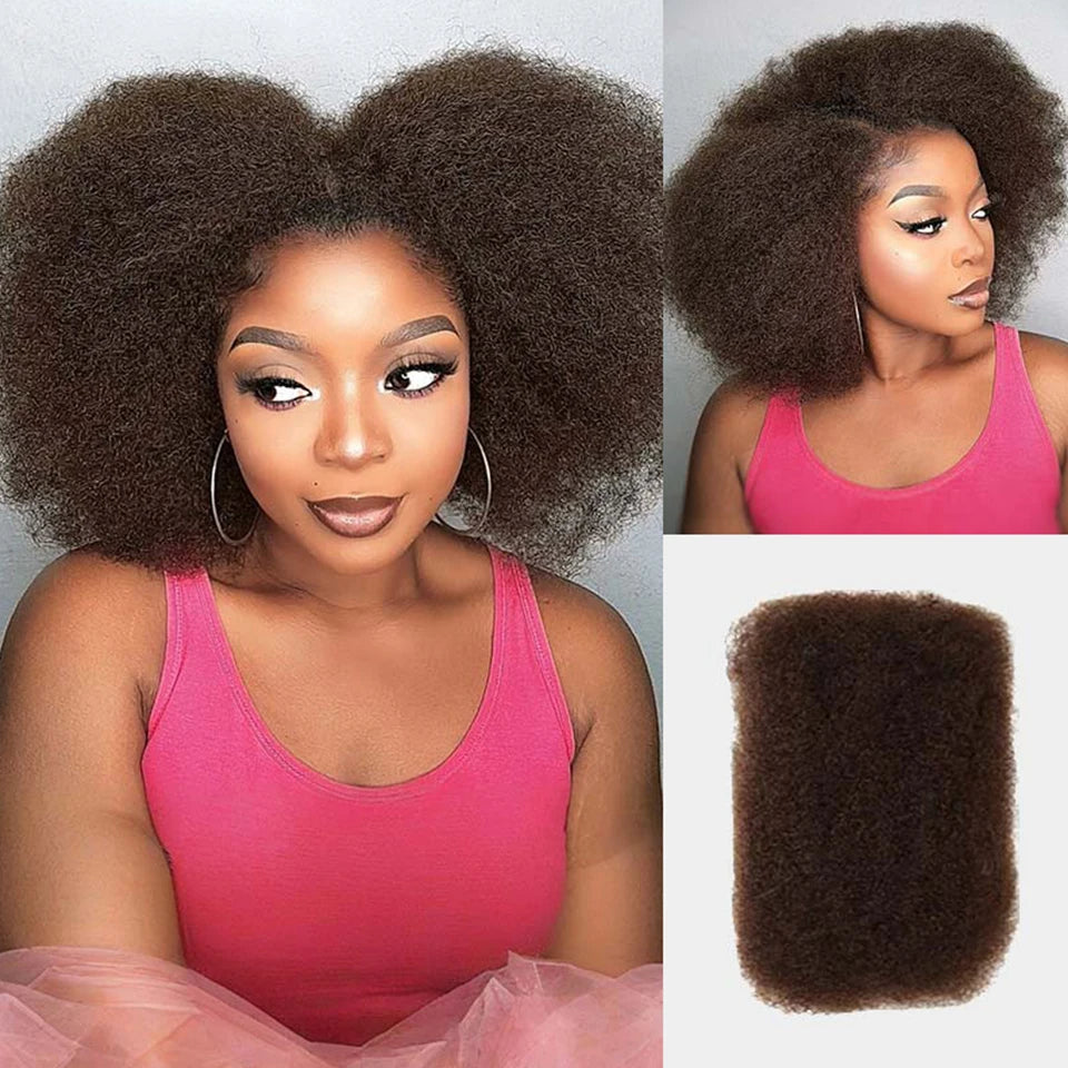 Afro Kinky Bulk Human Hair For Dreadlock Extensions Loc Repair Braiding Twist Afro Kinky Human Hair for Locs 1 Pack  Braids Hair