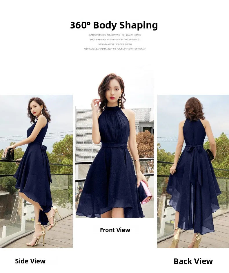 Ele ort Neline Evening Dr Women's New 2026 Faionable Fairy T Sle High End Polyester ort Dr for Par