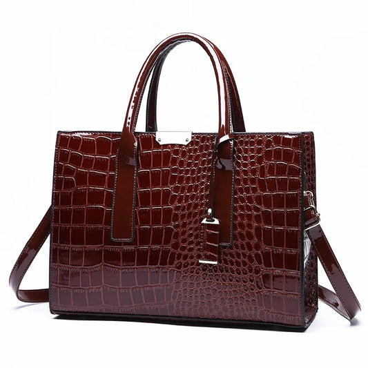 Crocodile Print Handbags Purse Tote