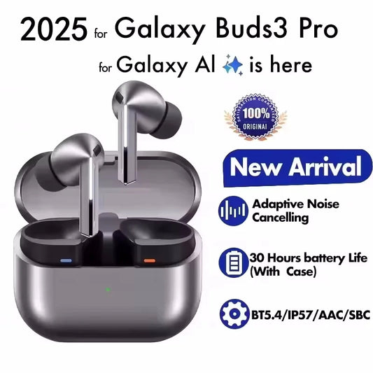 Galaxy Buds3 Pro 2025 Wireless Earbuds, Hybrid ANC in-Ear Headphones, 25H Playtime, Hi-Fi Sound for Gym/Running