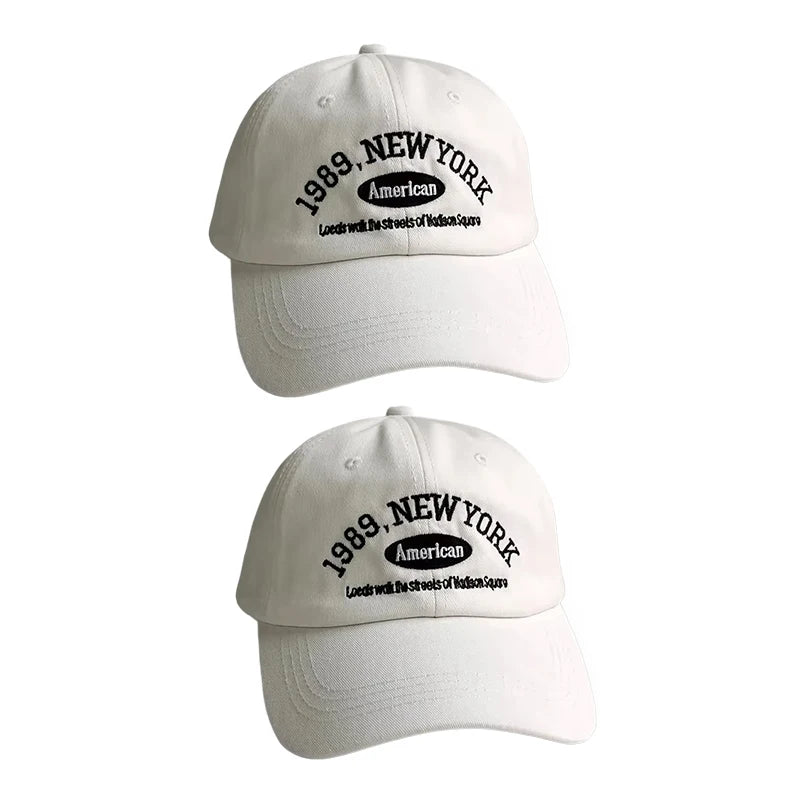 Korean Retro Baseball Hat Women's Autumn Winter Versatile Ins Street Letter Embroidered Caps Summer Couple Men