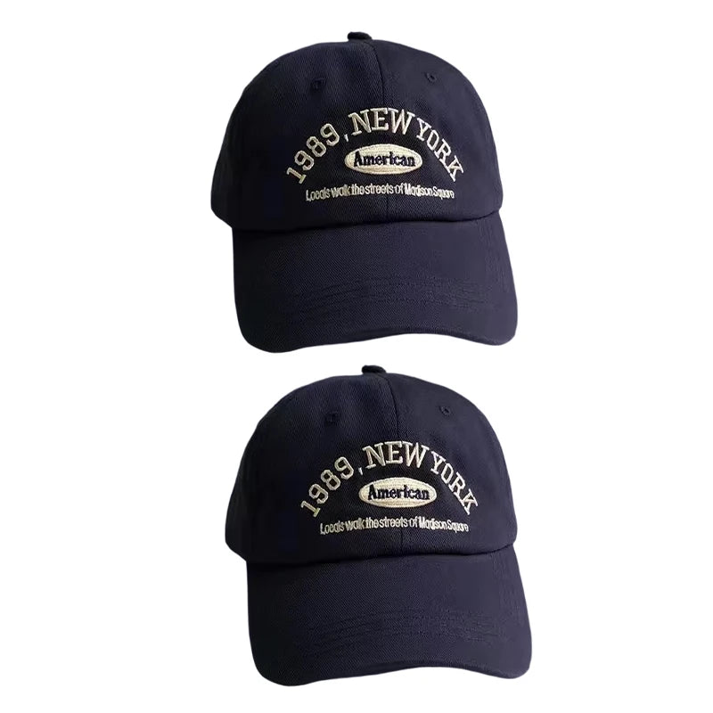 Korean Retro Baseball Hat Women's Autumn Winter Versatile Ins Street Letter Embroidered Caps Summer Couple Men