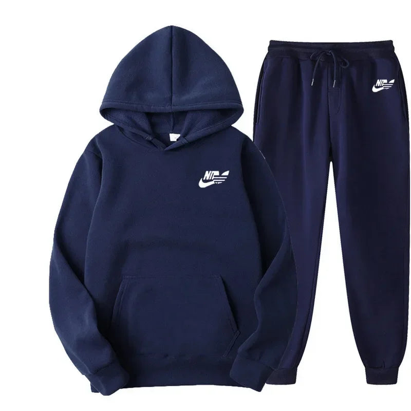 Two Piece Sets Sweatshirts Men Women Street Los Fashion Printed Sports Suit