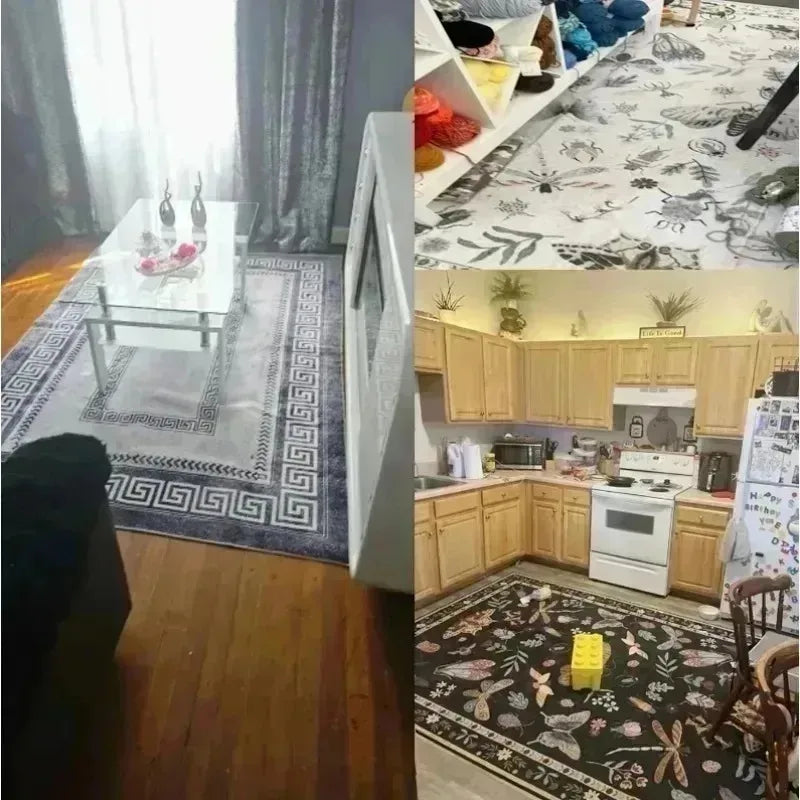 Gingerbread Man Carpet Christmas Tree Christmas Floor Mat Terrace Living Room Bedroom Balcony Camping Outdoor Carpet Decoration