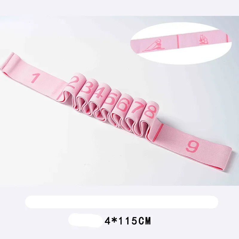 Yoga Pull Strap Belt Polyester Latex Elastic Latin Dance Stretching Band Loop Yoga Pilates GYM Fitness Exercise Resistance Bands