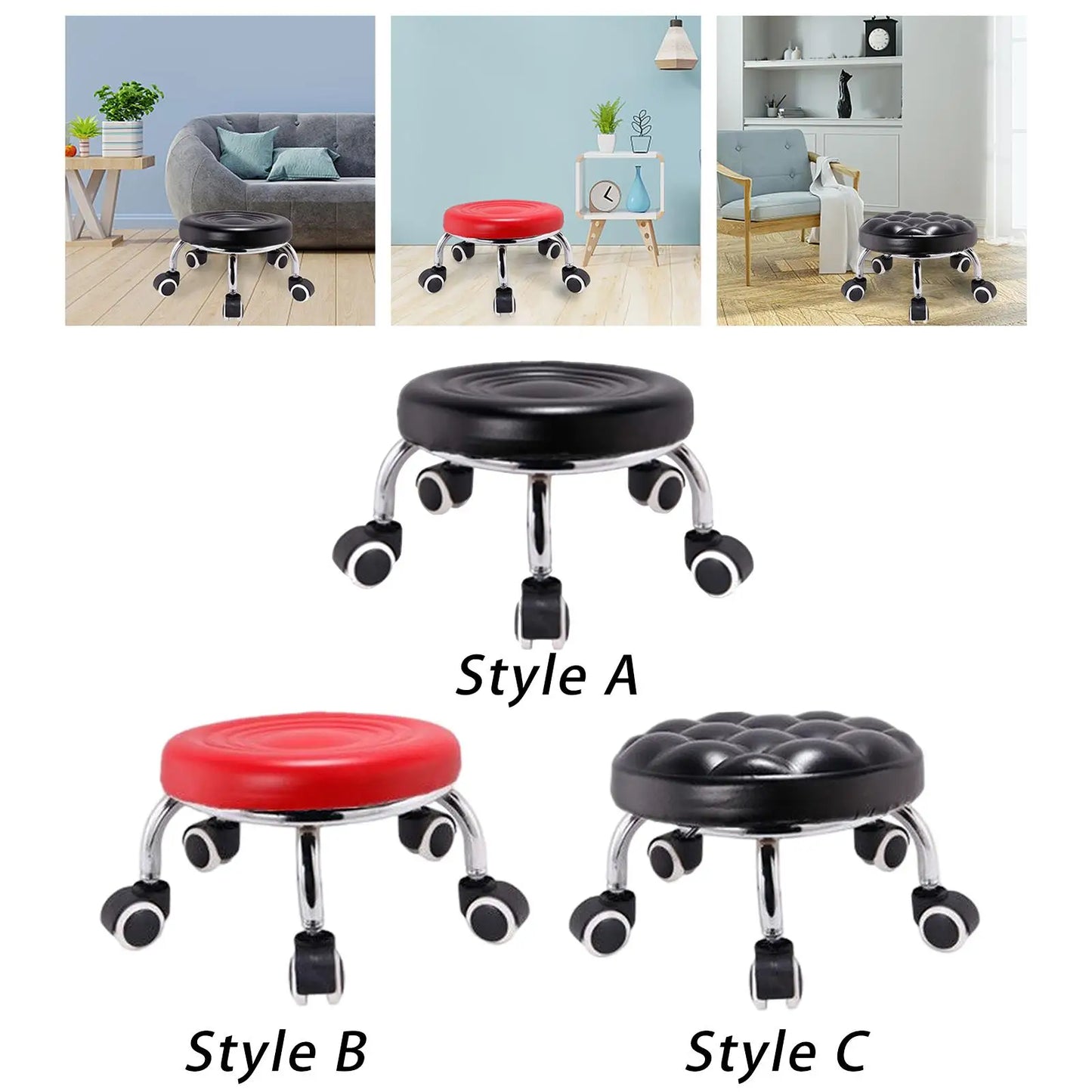 Small Rolling Salon Stool Movable Lazy Housework Stools Furniture Gift Beauty Stool Low Stool for Barber shop Fitness sport