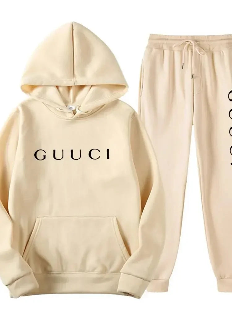 men's and women's hoodie + jogging pants two-piece set