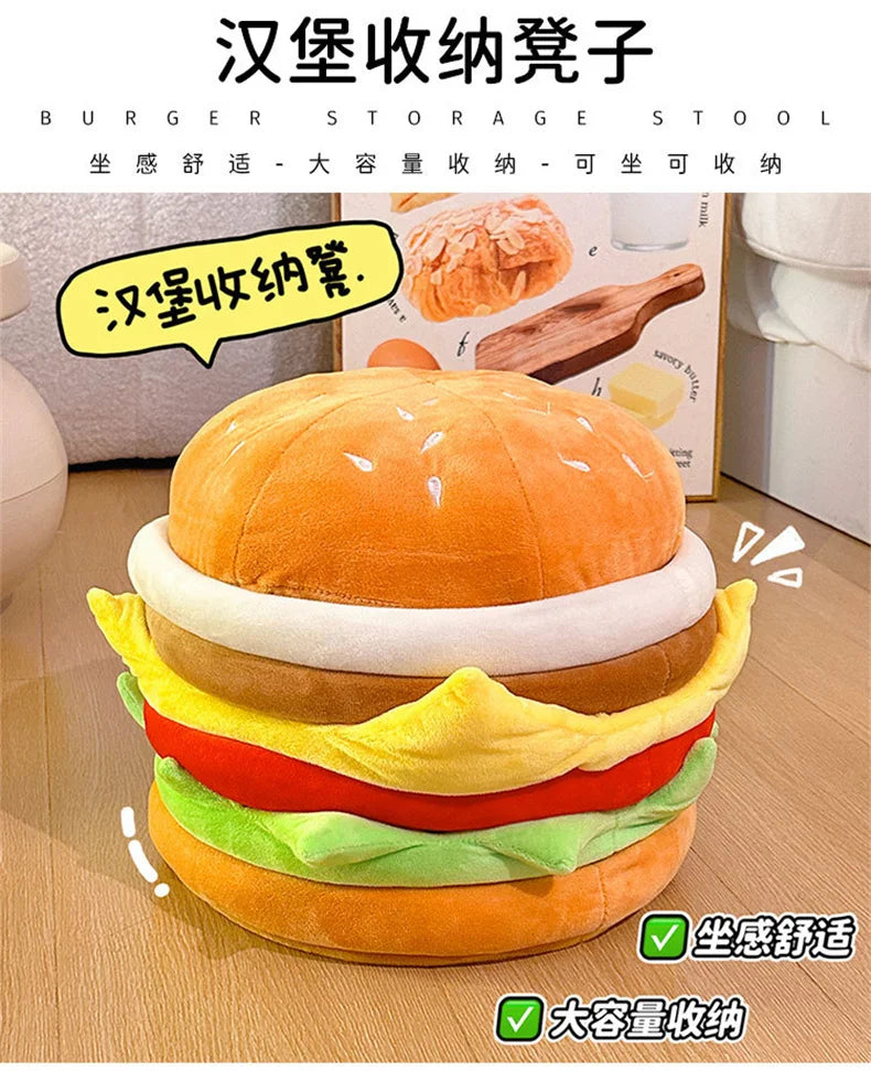 nordic Interior Hallway Living room hamburger Storage makeup stool luxury Footrest makeup low Shoe changing stool furniture
