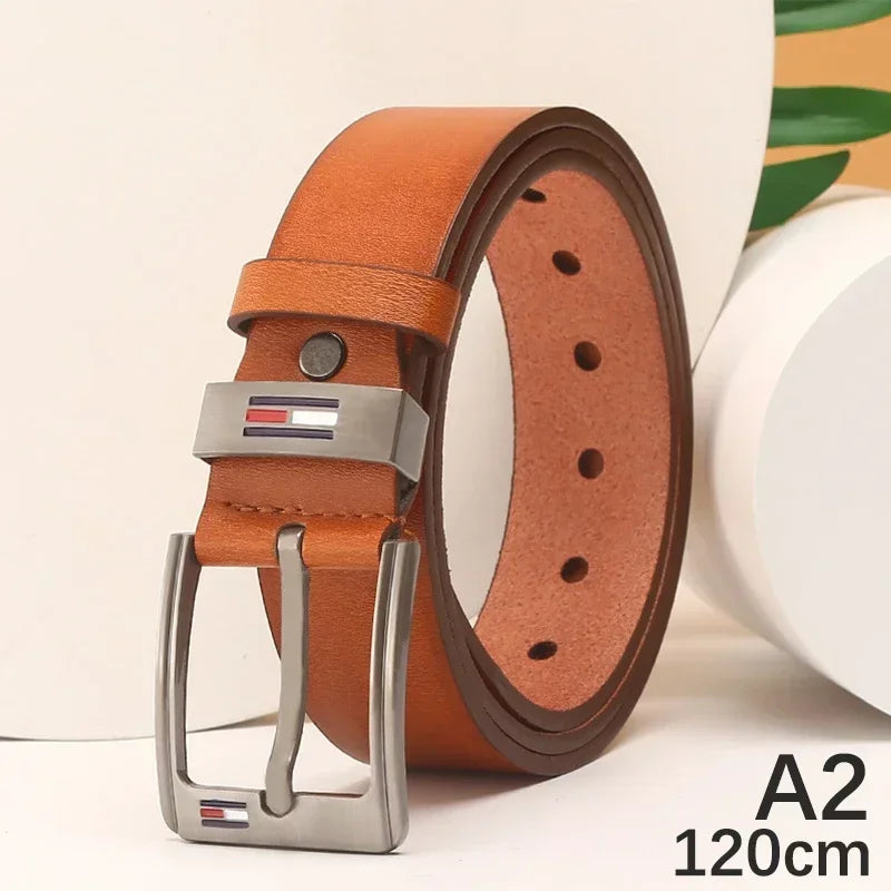 High Quality Men Belt Alloy Square