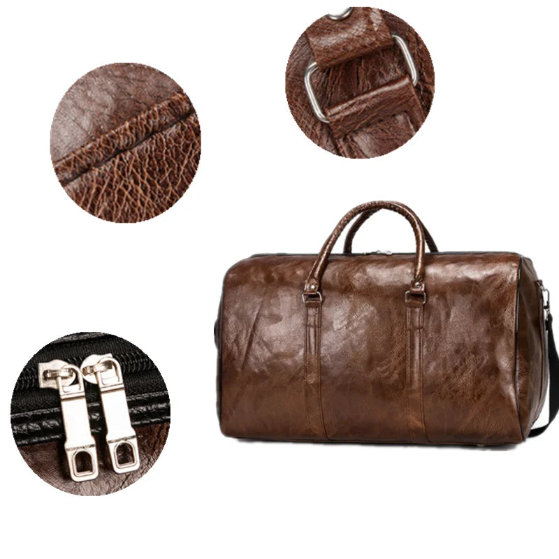 Leather Travel Bag Large Duffle