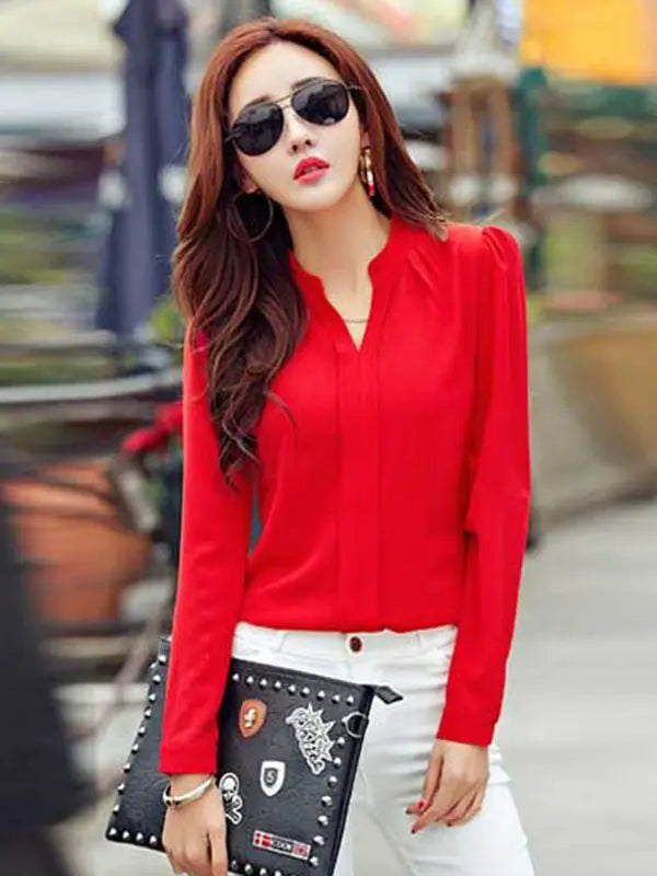 Long Sleeve Shirt Women Autumn Clothing Fashion