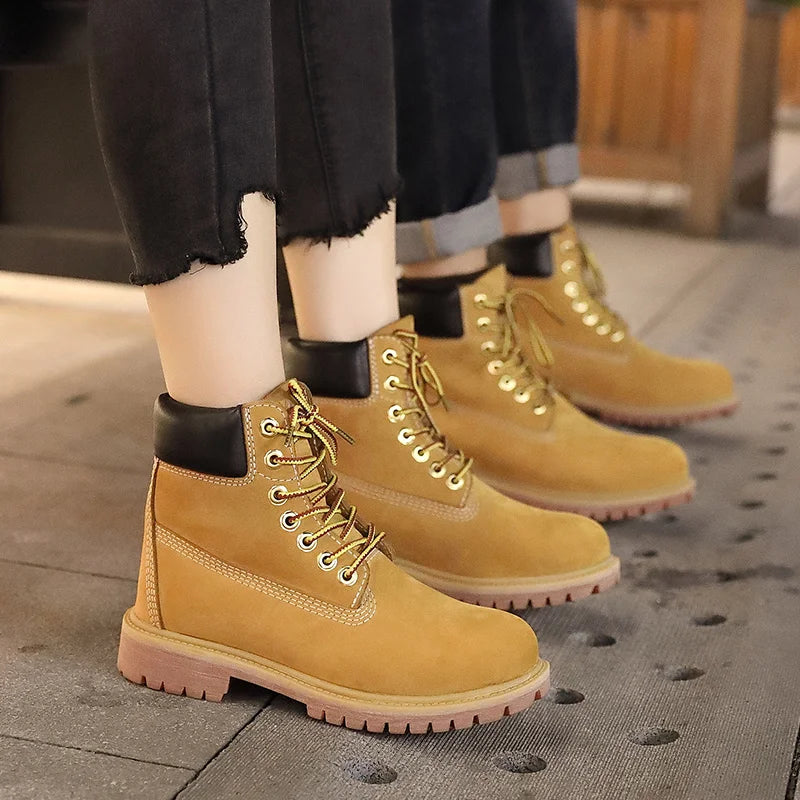 Genuine Leather Men's Winter Spring Ankle Treking Military