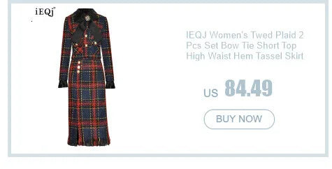 [Women's Beaded Design 2 Pcs Set Stand Collar High Waist Long Sleeve Sets Female Autumn