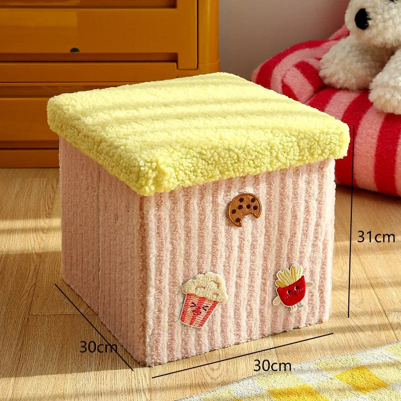 nordic Interior Hallway Living room hamburger Storage makeup stool luxury Footrest makeup low Shoe changing stool furniture