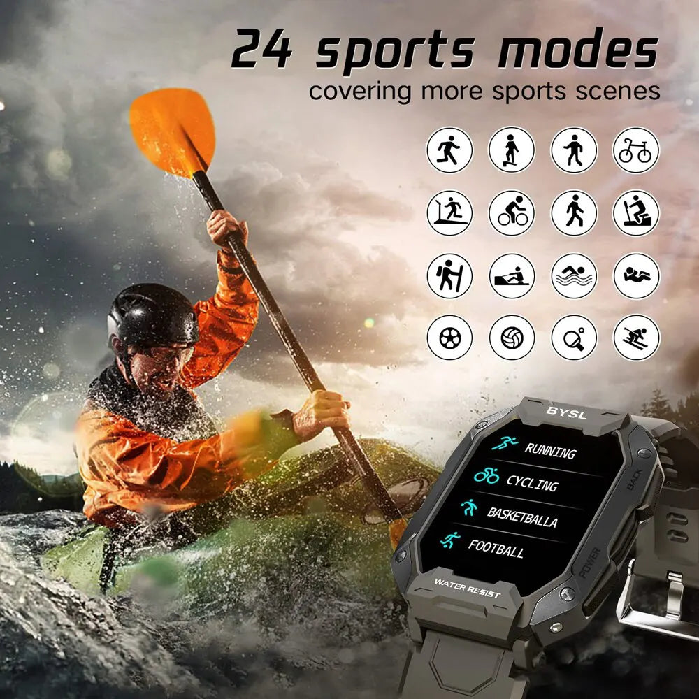 Sport Fitness 5ATM Waterproof  Smart Watch