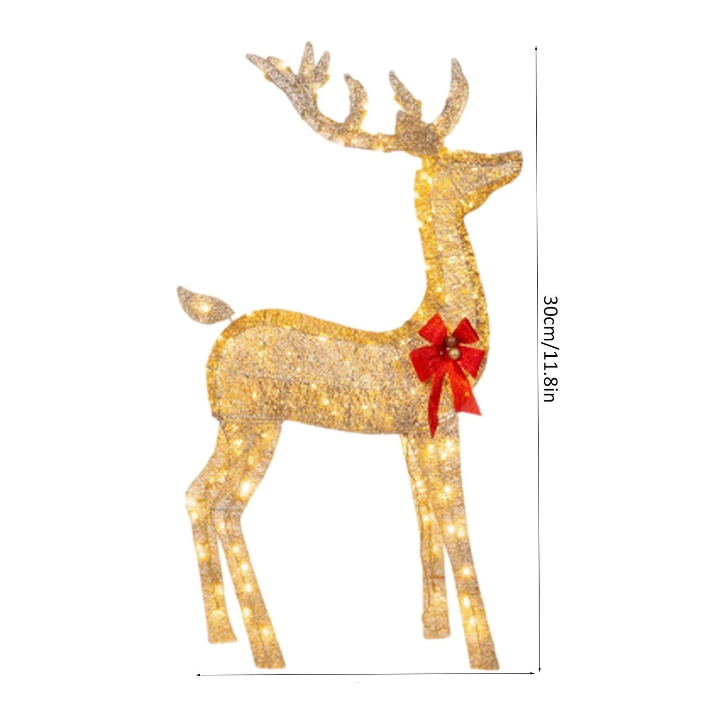 160/210 Warm White LED Lights Indoor Outdoor Large Lighted Christmas Deer Family Set Front Yard Porch Holiday Decoration