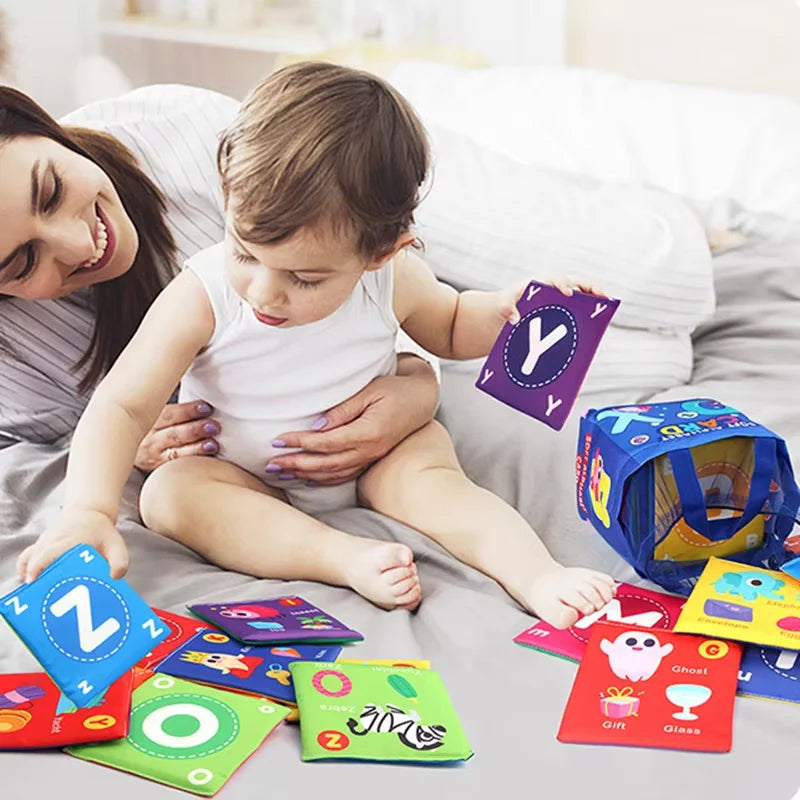 26pcs/set Baby Cloth Book Soft Flash Cards