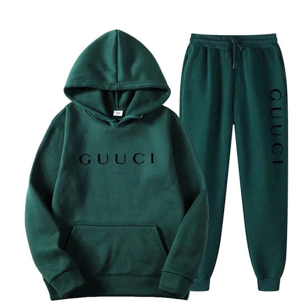 men's and women's hoodie + jogging pants two-piece set