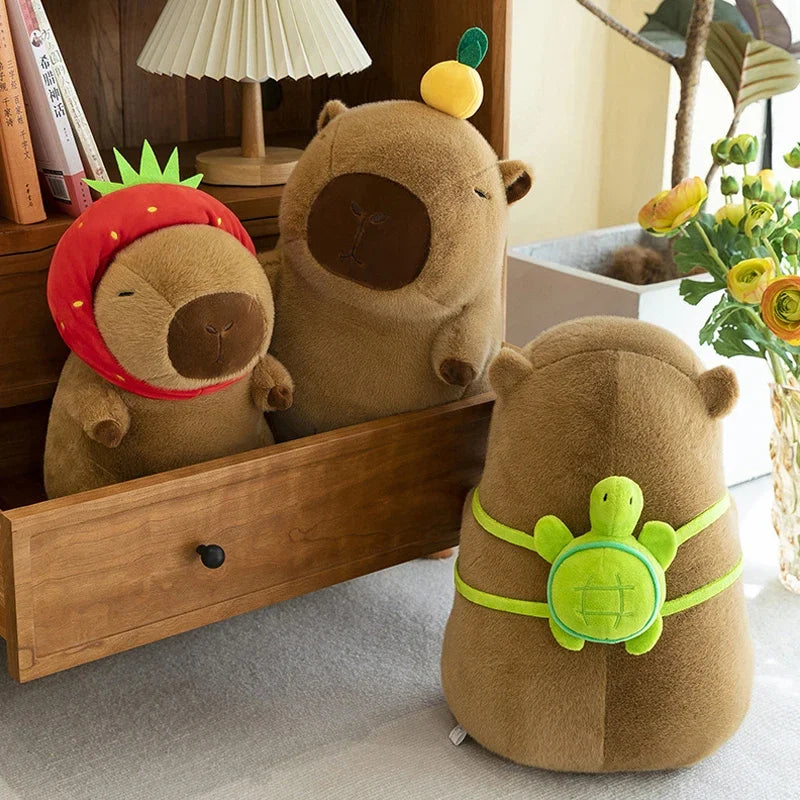 25cm Series Capybara Plush Simulation Capibara Anime Fluffty Toy Cute Doll Stuffed Animals Soft Doll Plush Christmas Gifts