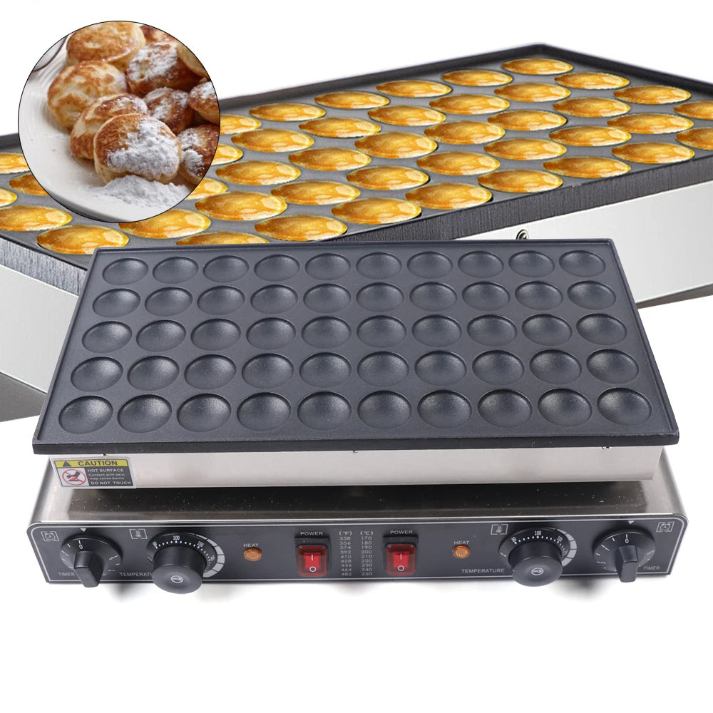 Nonstick Electric 50pcs Mini Dutch Pancake Baker Maker Iron Machine
