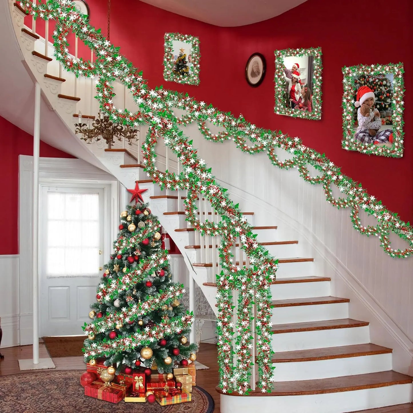 2M Christmas Snowflake Tinsel Garland