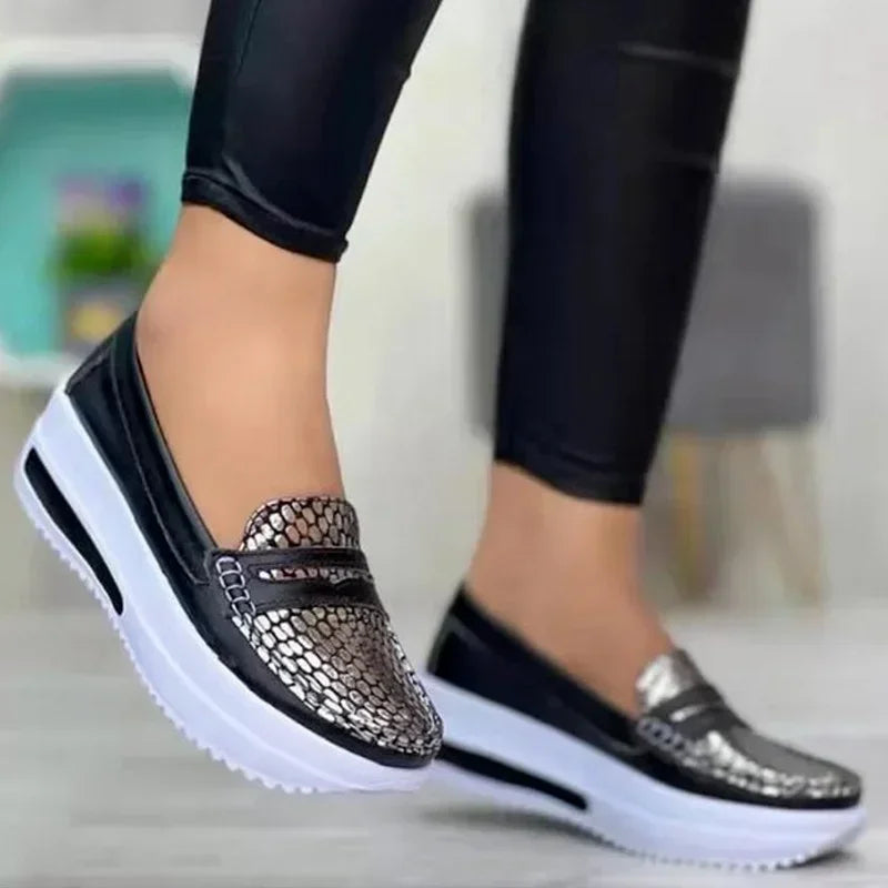 Wedge Platform Sneakers Comfort Non Slip Female Loafers