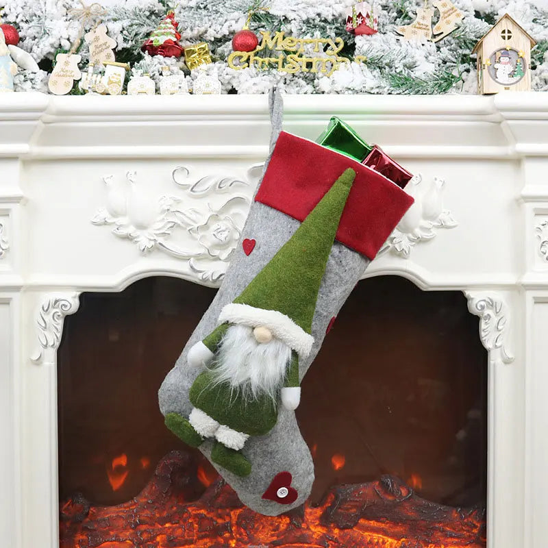 Christmas Stocking Gift Candy Bag Large 2025 New Year Oversize Sock