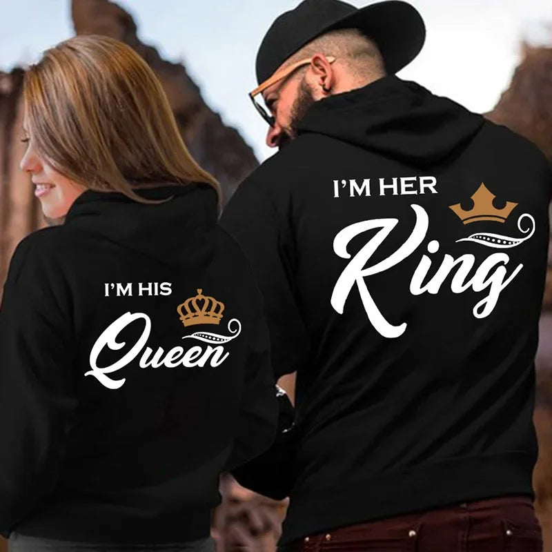 Her King or His Queen Lover Hoodies