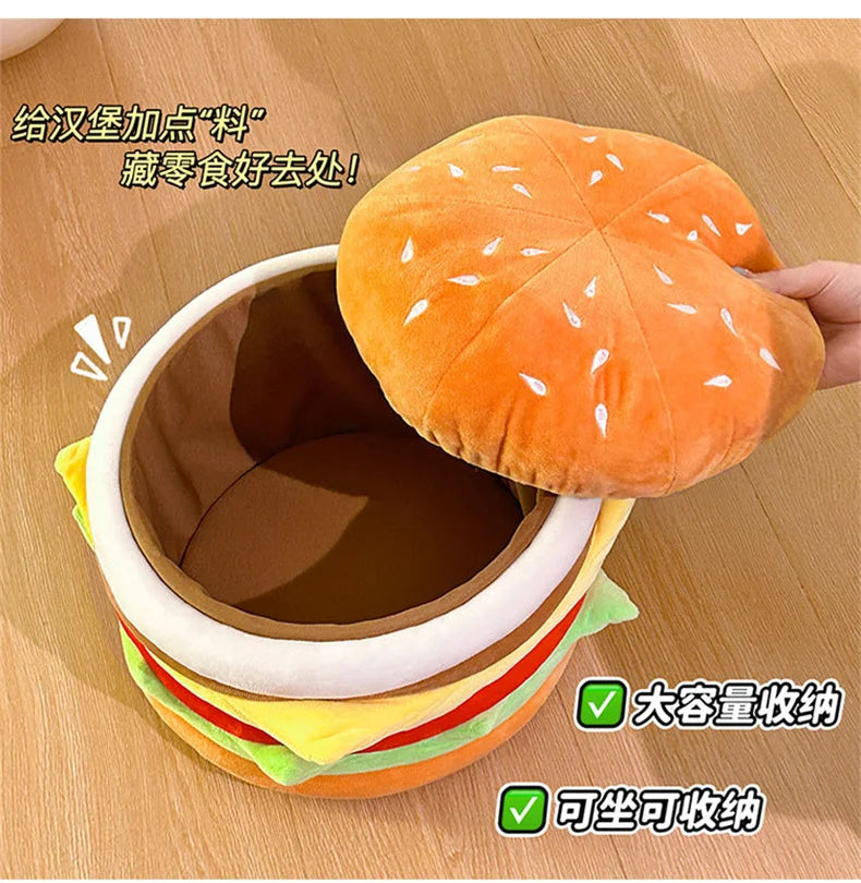 nordic Interior Hallway Living room hamburger Storage makeup stool luxury Footrest makeup low Shoe changing stool furniture