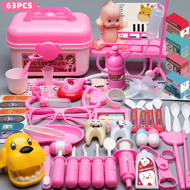 Children Doctor Play Set Simulation Nurse Toy Doctor Accessories for Kids Home Play