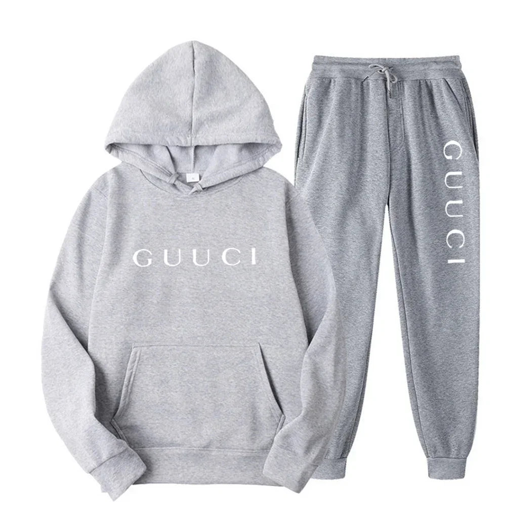 men's and women's hoodie + jogging pants two-piece set