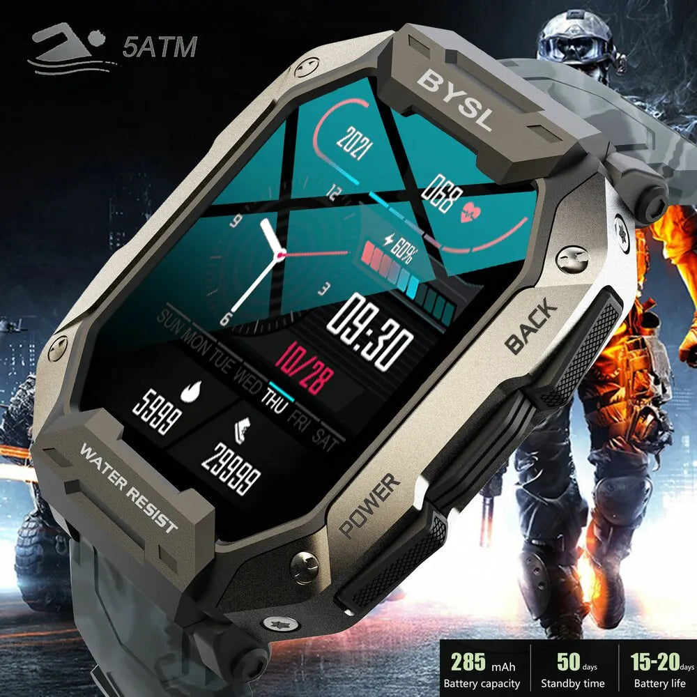 Sport Fitness 5ATM Waterproof  Smart Watch