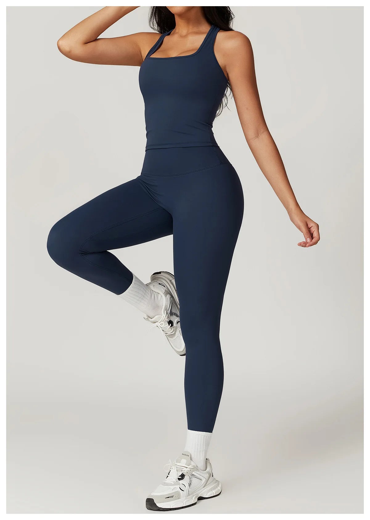 Two Pieces Fitness Yoga Set Women Gym Push Up Running Sportswear Female High Waist Tracksuits Workout Clothers Athletic Wear