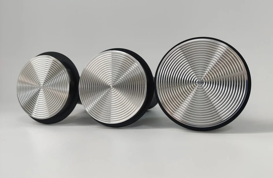 Coffee Tamper 54mm Ripple Base Espresso Tamper Barista Spring Loaded Coffee Tamper with Depth indication Tampers 51mm 53mm 58mm