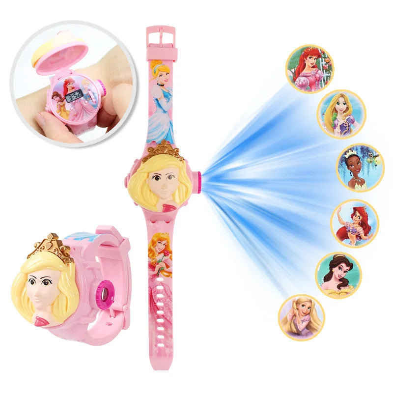 3D Cartoon Stitch Kids Watches For Girls Projection Unicorn Mickey Children Watch Digital Clock Gift Dropshipping montre enfant