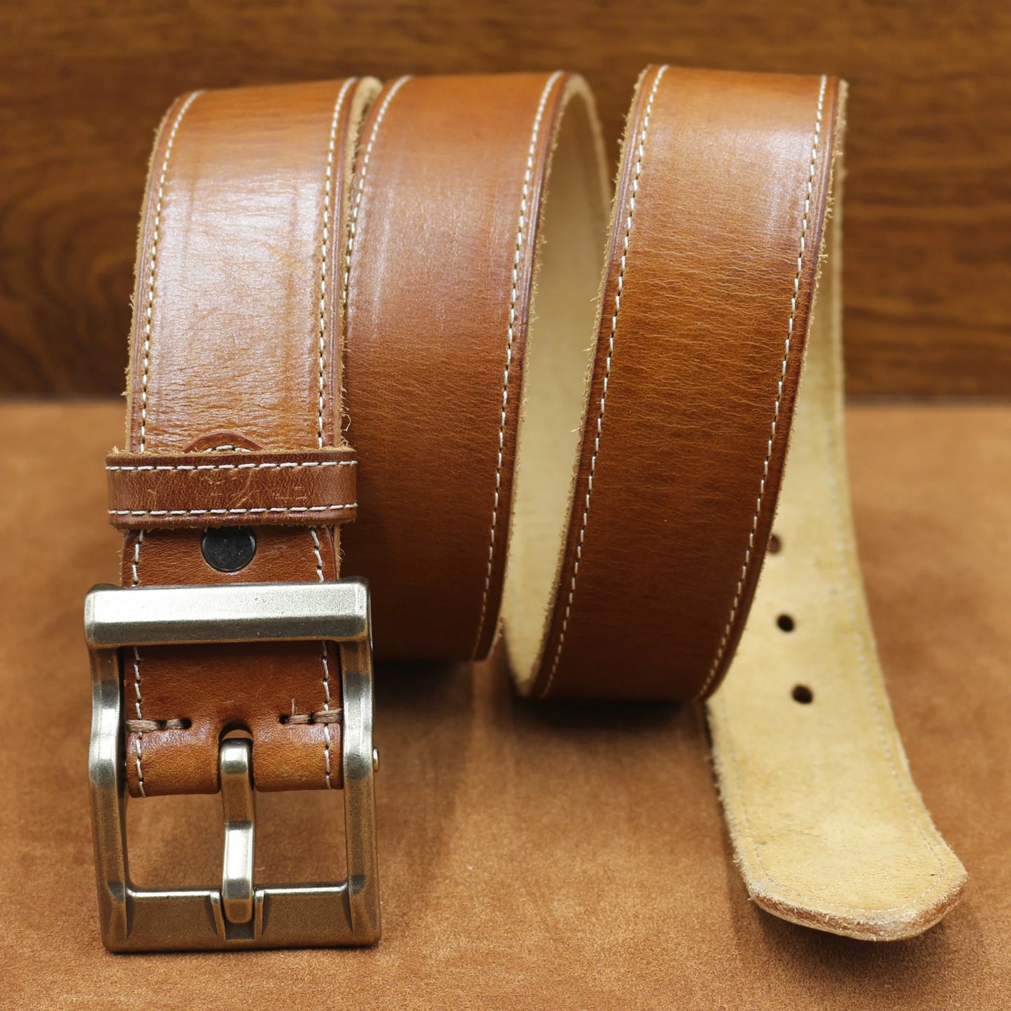 Natural cowhide belt for men's hard metal buckle soft original cowhide mens leather belt unique texture real leather jeans belt