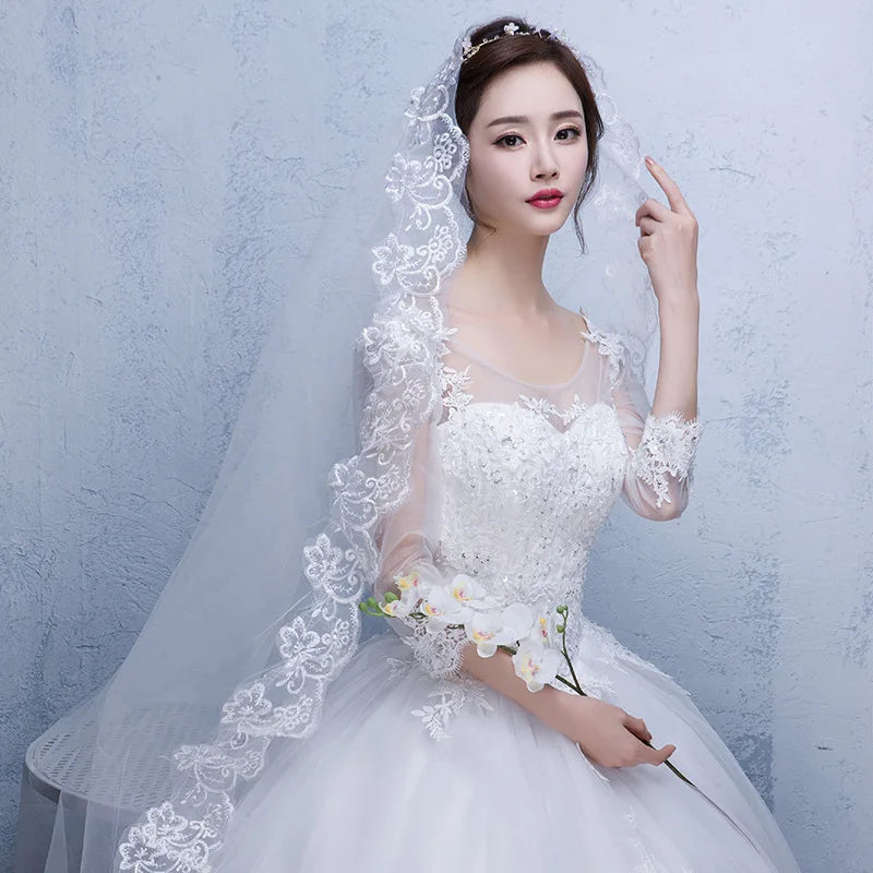 Short Simple Wedding Veil Tulle Two Layer With Comb White Ivory Bridal Veil for Bride for Marriage Wedding Accessories