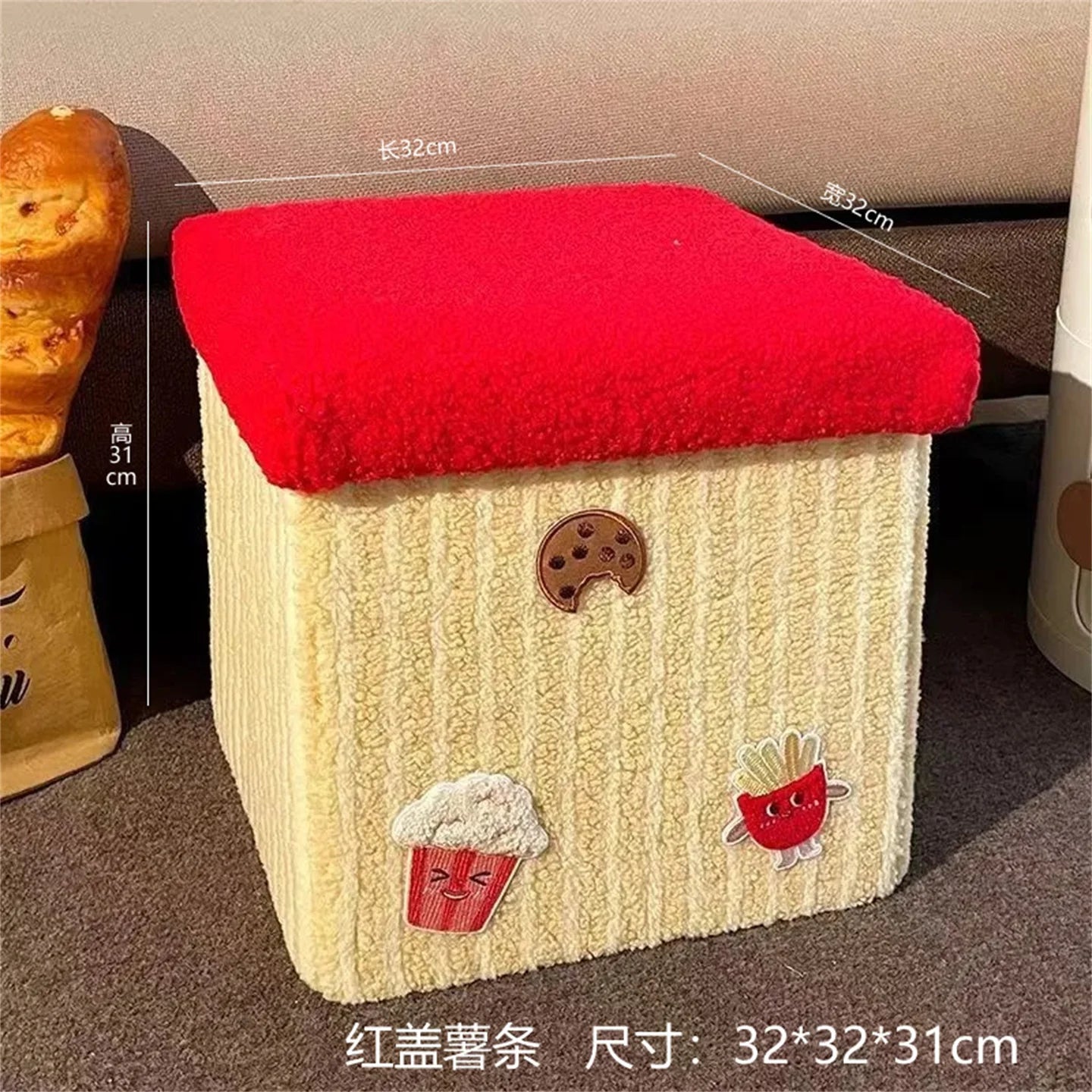 nordic Interior Hallway Living room hamburger Storage makeup stool luxury Footrest makeup low Shoe changing stool furniture