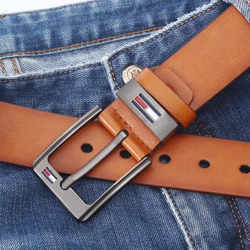 High Quality Men Belt Alloy Square