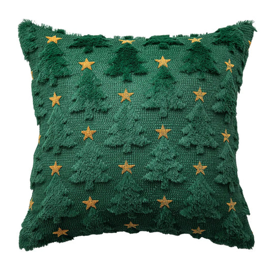 1pc Christmas Decorative Throw Cushion Set - Knitted Christmas Tree/Christmas Santa Pattern for Living Room Sofa Cushion Cover