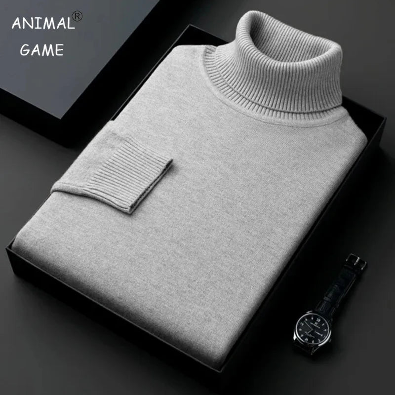 Long Sleeve Pullover Solid Color Trend Men Clothing