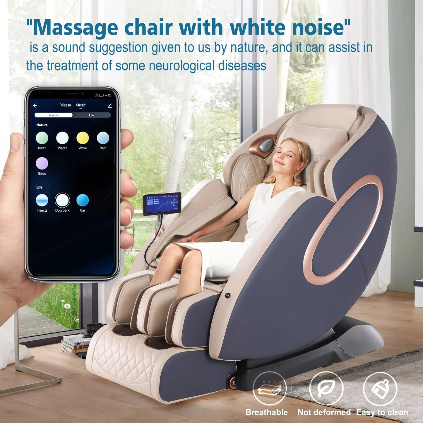 APP Control 4D Massage Chairs SL-Track Full Body Shiatsu Recliner
