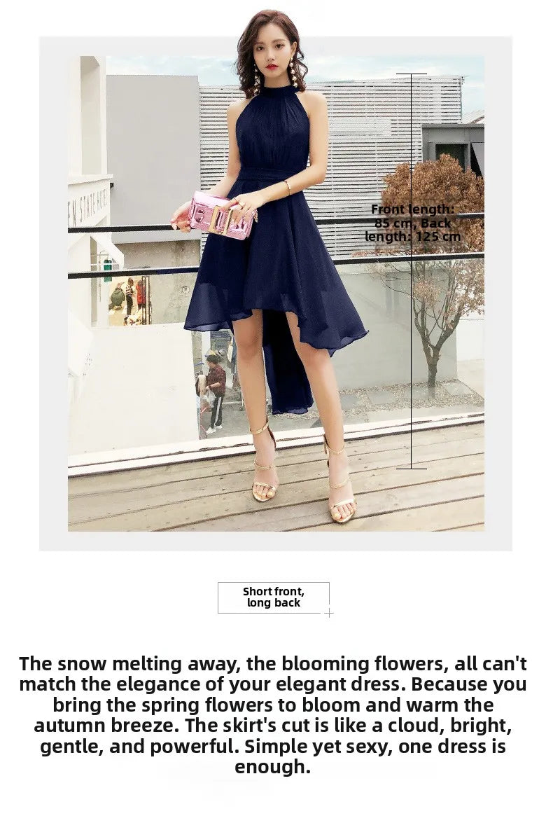 Ele ort Neline Evening Dr Women's New 2026 Faionable Fairy T Sle High End Polyester ort Dr for Par