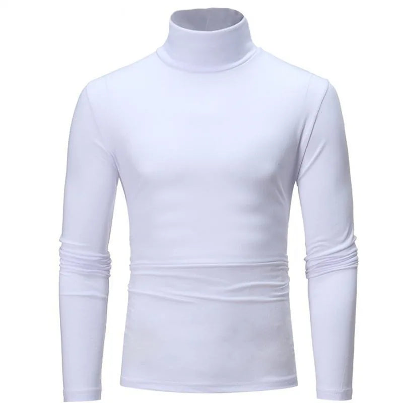 Autumn Winter Men's High Neck Apparel Pullover Thermal Tops