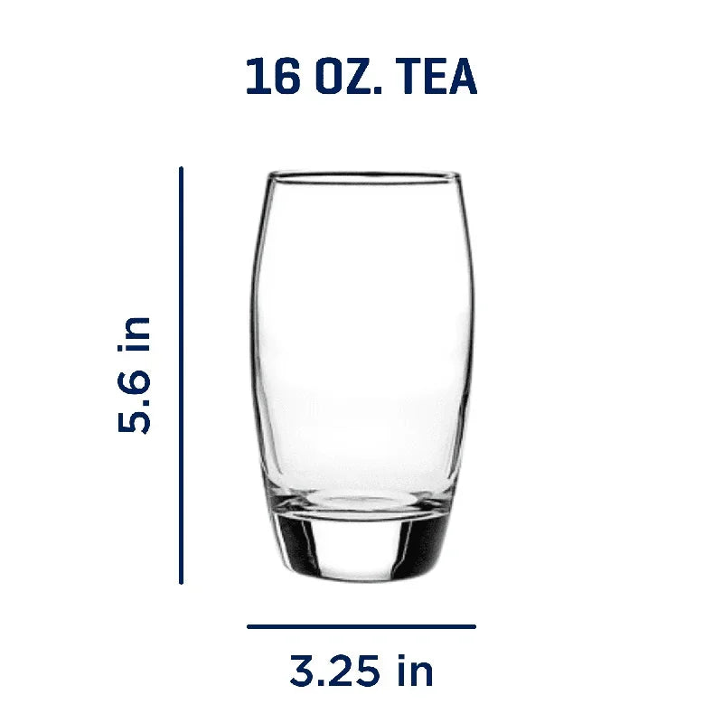 Ellendale Drinking Glass Set of 8 Heavy Base Clear Glassware Home Durable Dishwasher Safe Great Casual or Formal Use