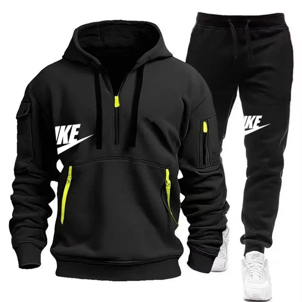 2025 New men's autumn and winter suit zipper hoodie