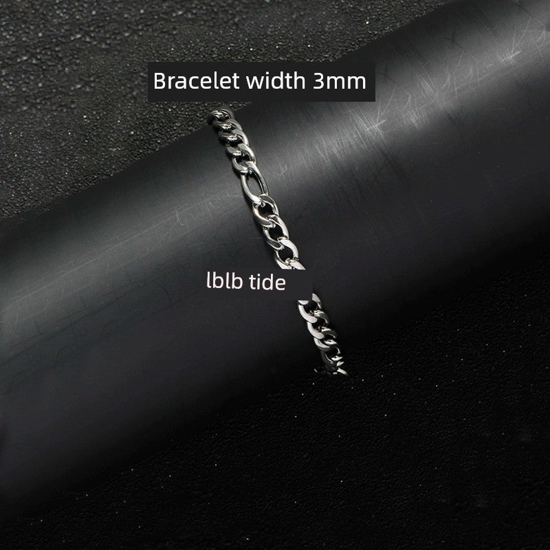 Fashion Men European and American Street Figaro Titanium Steel Cuban Link Chain