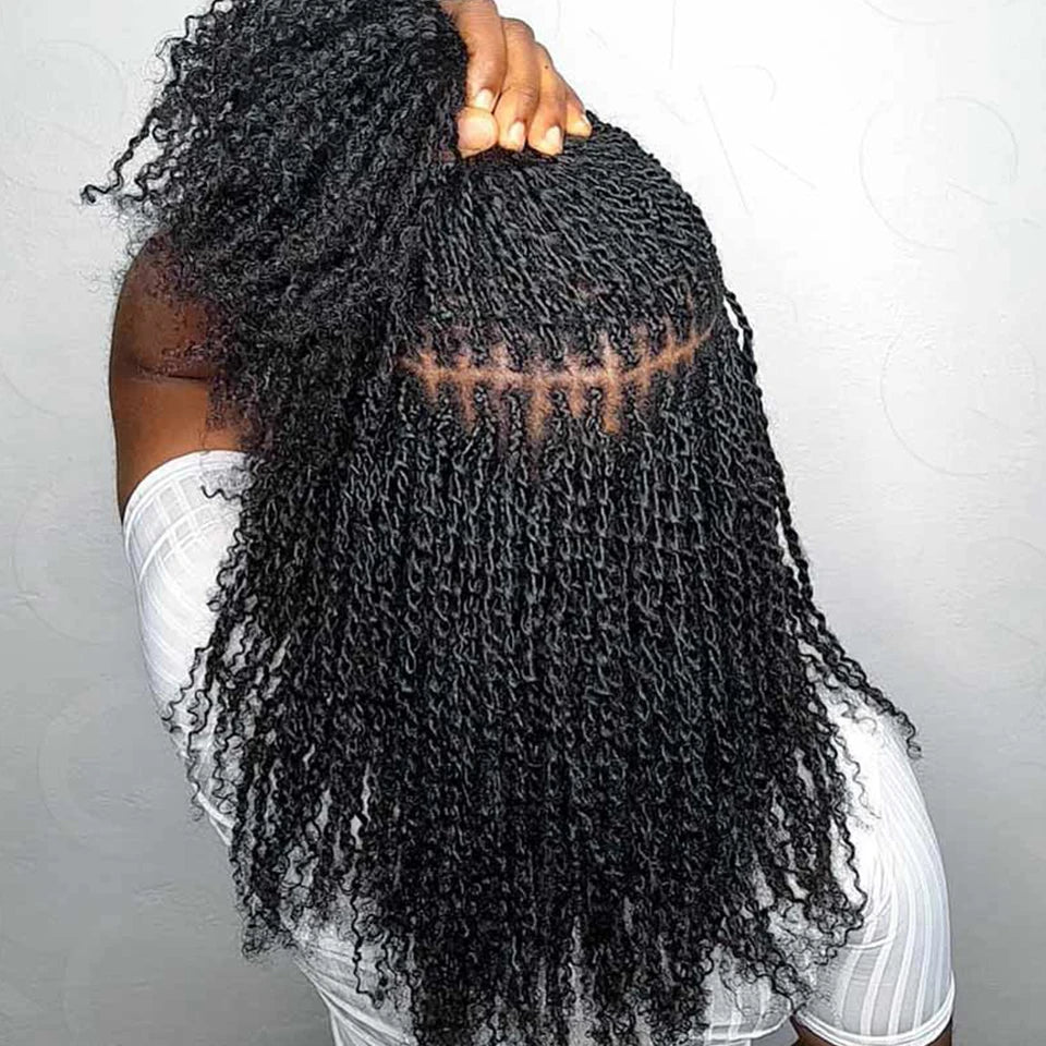 Afro Kinky Bulk Human Hair For Dreadlock Extensions Loc Repair Braiding Twist Afro Kinky Human Hair for Locs 1 Pack  Braids Hair