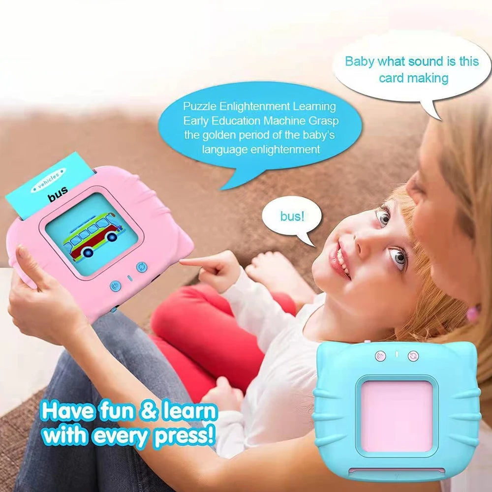 Early Education Flash Card Talking Flashcards for Kids Preschool Electronic Early Education Machine Gift Toddlers Montessori Toy