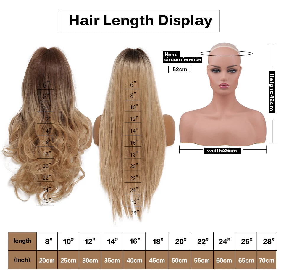 LOUIS FERRE Brown Blonde Highlights Wigs For Women Daily Long Wavy Curly Synthetic Wigs Natural Heat Resistant Hair With Bangs
